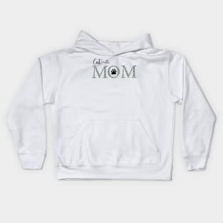 Cat Mom design in green Kids Hoodie